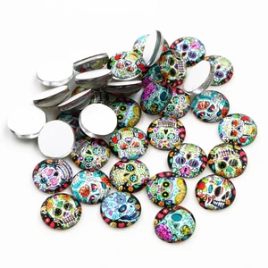 Стеклянные кабошоны для браслетов, 50 шт.лот, 12 мм