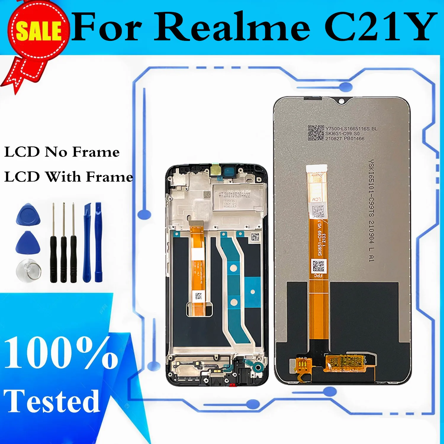 

ЖК-дисплей для Realme C21Y RMX3261, ЖК-дисплей, детали для замены