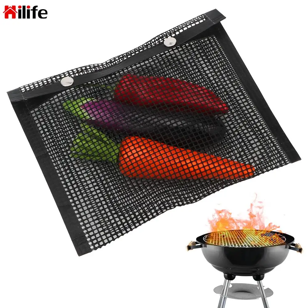 

HILIFE Reusable BBQ Bake Bag Outdoor BBQ Picnic Tool Non-Stick Mesh Grilling Bag Kitchen Tools Easy to Clean
