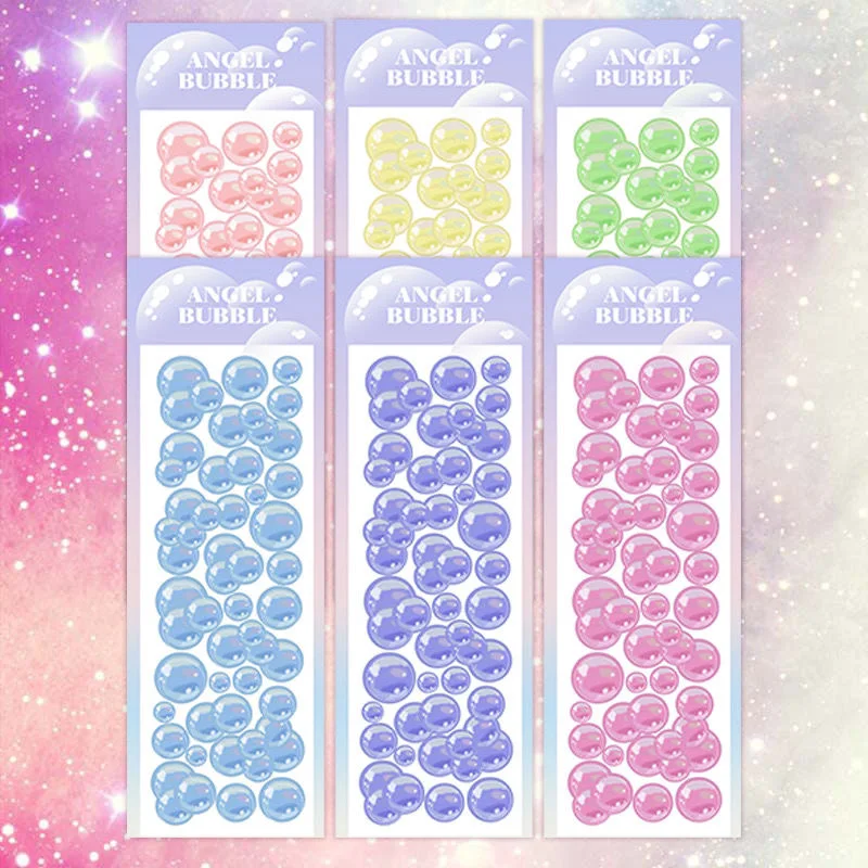 Цветные лазерные наклейки в виде пузырьков для скрапбукинга альбома мобильный