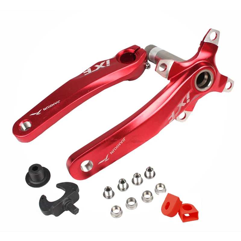Red-Crank JIANKUN IXF шатун MTB 104BCD 170 мм горный велосипед шатун для дорожного велосипеда цикл кривошипный набор сплав винт Нижний Кронштейн Chainring BB - Цвет: Red-Crank