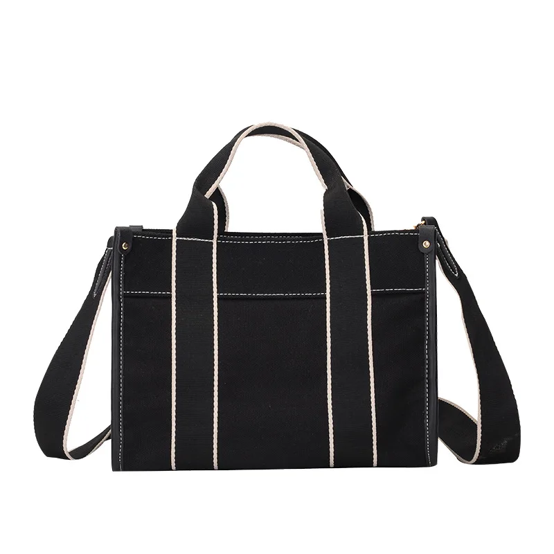 

Brands Canvas Tote Women Handbag Designer PU Patchwork Shoulder Bag Commute Business Briefcase Shopper Bags for Women 2021 Ins