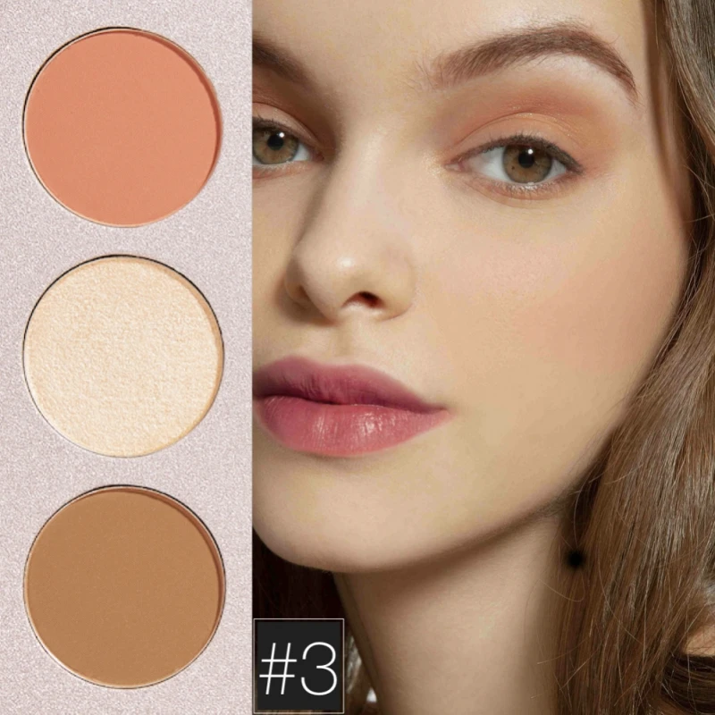 

3 In 1 Makeup Palette Face Makeup Nude Collection Bronzers and Hightlight Blush