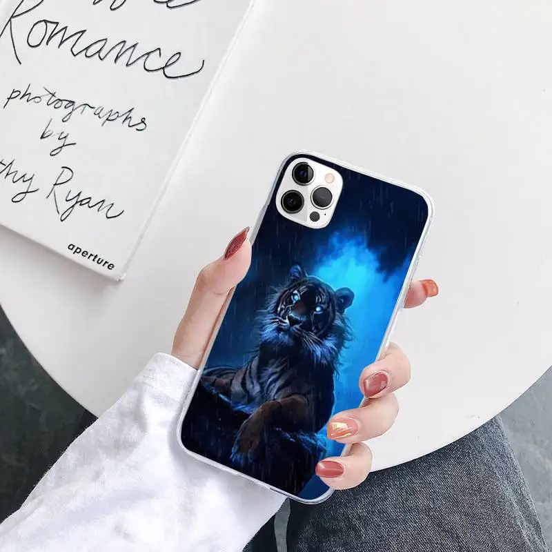 

Animal Lion Tiger Phone Case For iPhone 7 8 Plus 11 12 ProMax X XR XS Max Back Cover