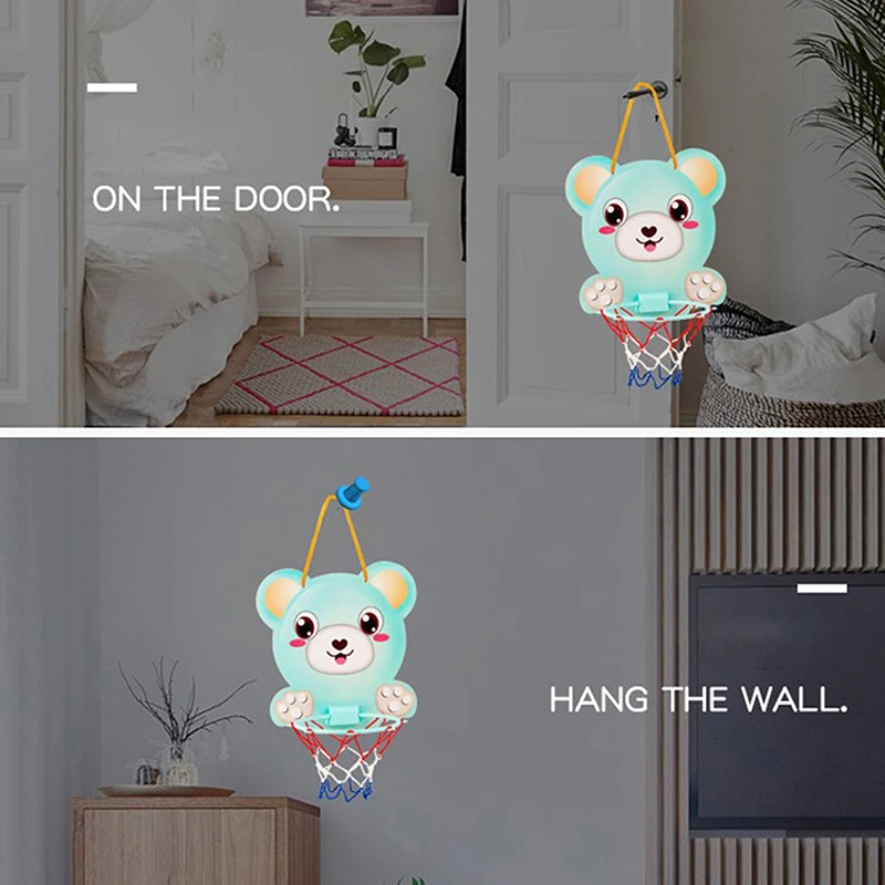 

1pcs Mini Basketball Hoop For Children - Basketball Board Cartoon Animal Basketball Board Indoor Fitness Sports