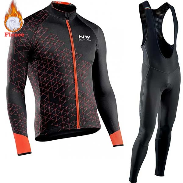 2019 Pro team NW зимняя теплая шерстяная одежда для велоспорта мужчин North wave Jersey костюм