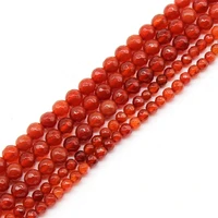 fctory price natural stone faceted red carnelian agat round loose spacer beads 6 8 10 12mm pick size for jewelry making diy
