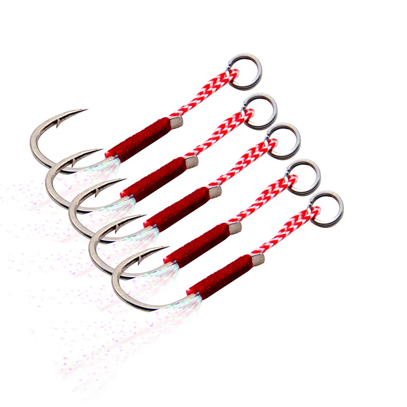 

Набор рыболовных крючков с бородкой, один круг, 10 шт, крючок для ловли карпа с нитью, перо, мопед, морская Рыболовная Снасть