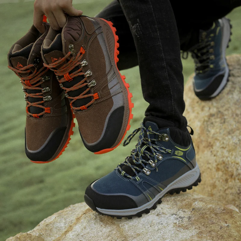 

2020 Men's Shoes Outdoor Winter Hiking Shoes Warm Plush Casual Sneakers Non-slip Couple Shoes Women Hiking Sneakers Snow Boots