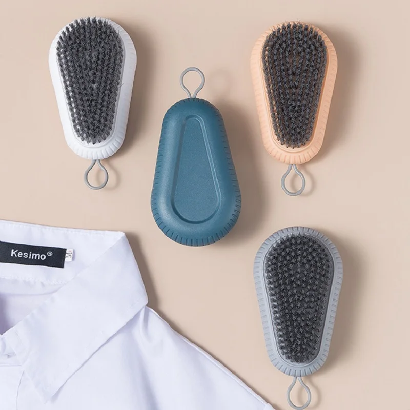 Plain plastic soft bristles laundry brush, cleaning and washing shoe brush, brush for washing shoes and clothes, board brush, sh multi use silicone laundry washing brush small size handheld washing board brush for clothes candy color shirts cleaning tool