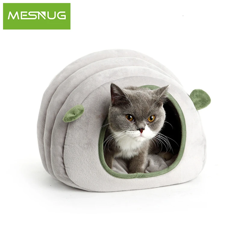 MESNUG кошачий домик в форме гусеницы с милыми ушами модное осенне зимнее гнездо для