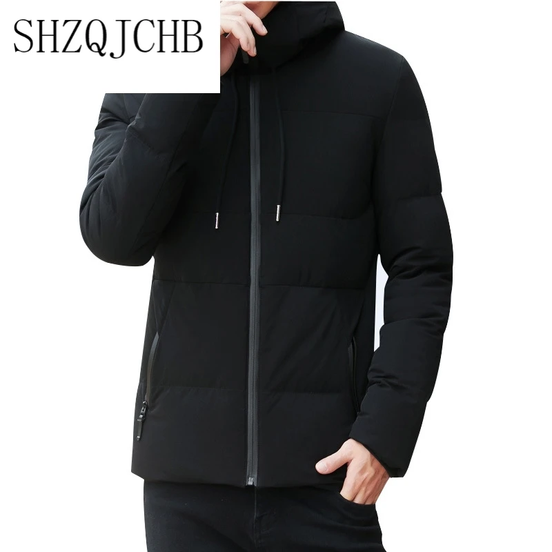 

Men Winter Parkas Jacket Male Fashion Brand Solid Color Thicken Warm Hooded Coat Man's Casual Parkas