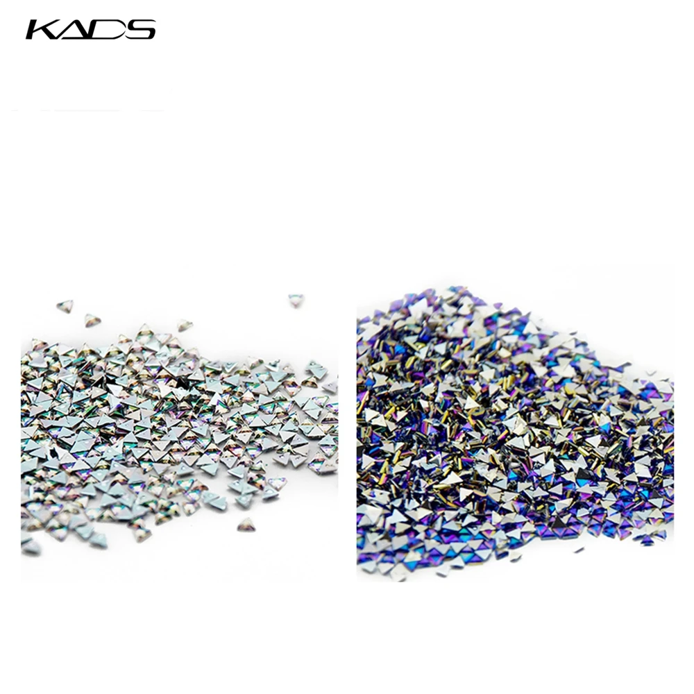 Kads 500 шт./упак. в 12 Популярные Цвет Талисманы Треугольники со стразами Аксессуары