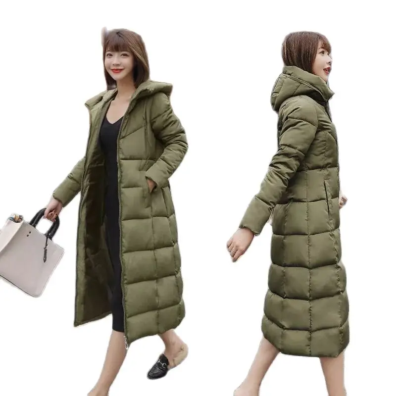 

S-6XL Autumn Winter Sale Women Plus Size Fashion Cotton Down Jacket hoodie long Parkas Warm Jackets Female Winter Coat Clothes