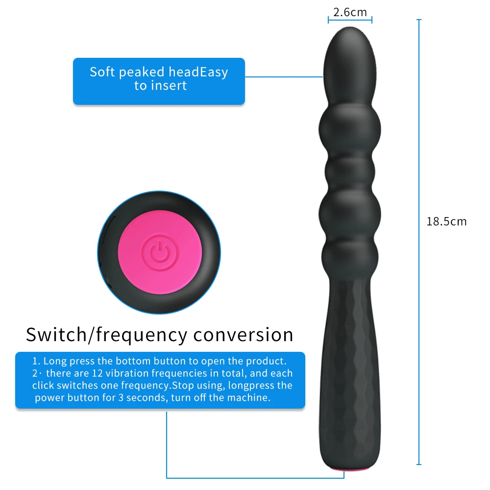Buttplug Prostate Massager Wand Anal Beads Vibrators for Women Vibrate Butt Plug Men Erotic Toys Couples | Красота и здоровье