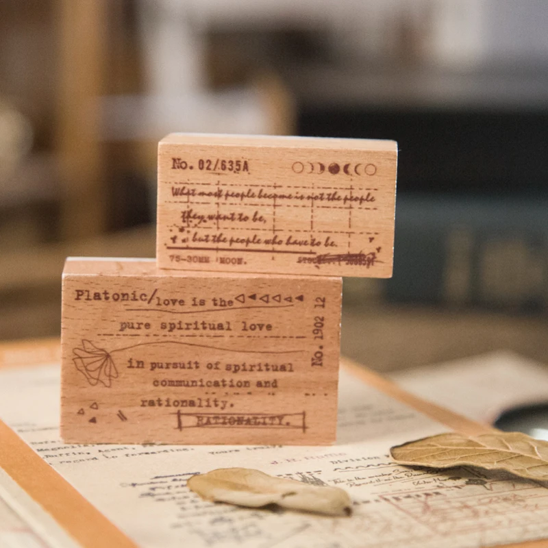 Винтажная художественная Художественная печать DIY Деревянные и резиновые штампы