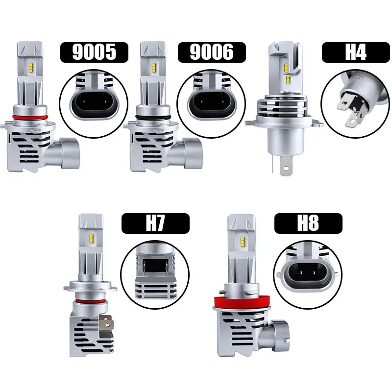 

No Error Front Lamp LED Auto 2PCS 10000LM 60W Headlight Fog Light