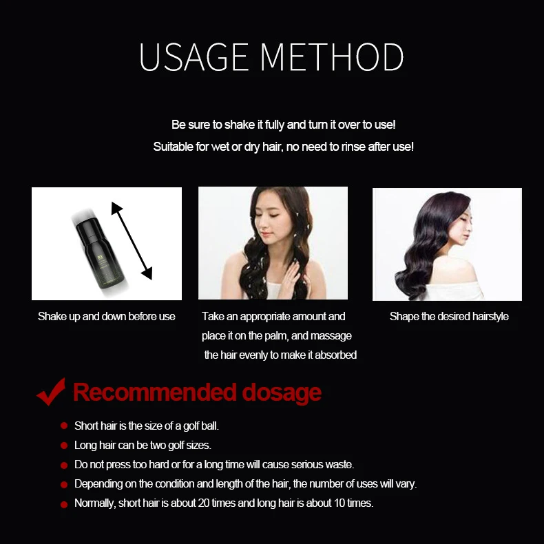 

50ml No-wash Hair Cream Hair Mousse Nourishment Repair Damaged Hair Improve Frizz Dry And Strong No Shampoo Mask TSLM2