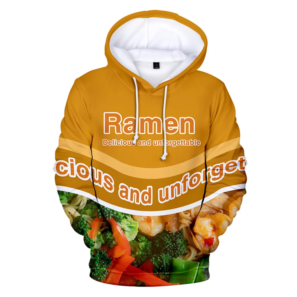 

2021 New 3D Print Ramen Sweatshirt Streetwear High Quality Personality Tracksuit Loose Sweatshirt Men/Women Pullover Clothes