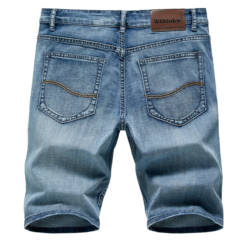 

Джинсовые шорты HS мужские тонкие, классические модные облегающие деловые повседневные штаны из денима, черные синие, лето 2020