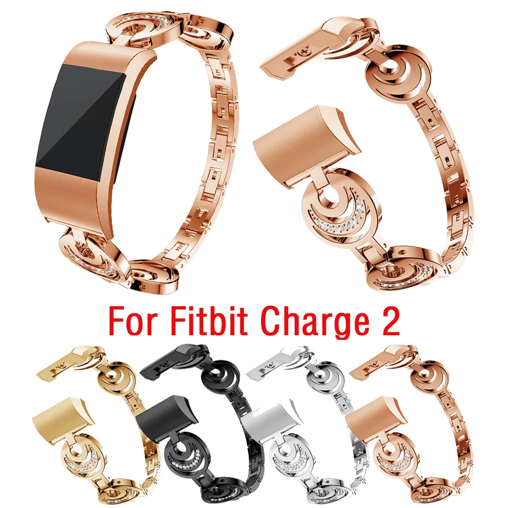 2020 металлический ремешок для браслета Fitbit Charge 2 металлические ремешки Смарт часы