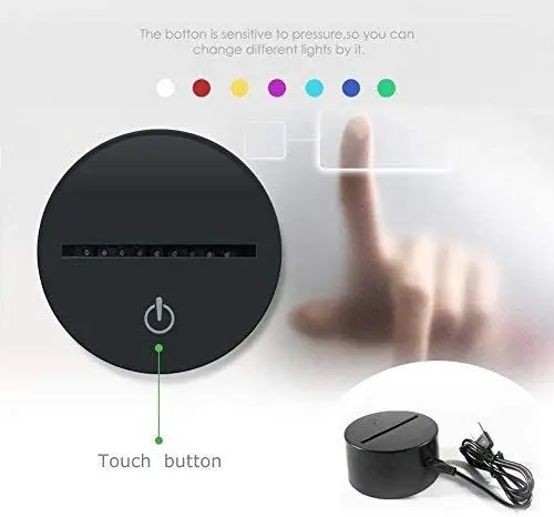 3D лампа Eagle оптическая светодиодная иллюзионная иллюзия светильник с изменением