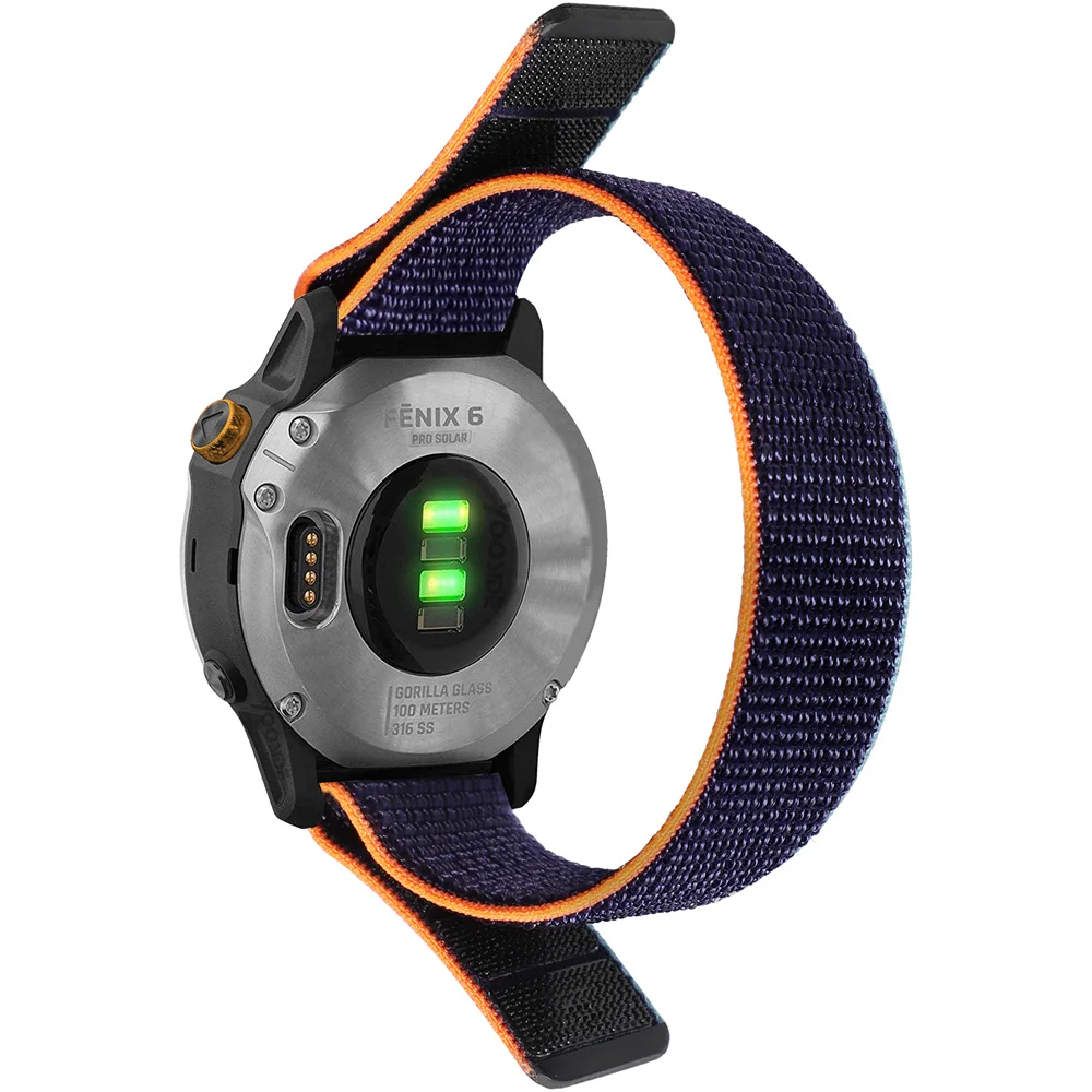 22 мм 20 нейлоновый ремешок для Garmin Fenix 6 5 6S 5S Pro Plus/Forerunner 935 945 крючок браслетов и