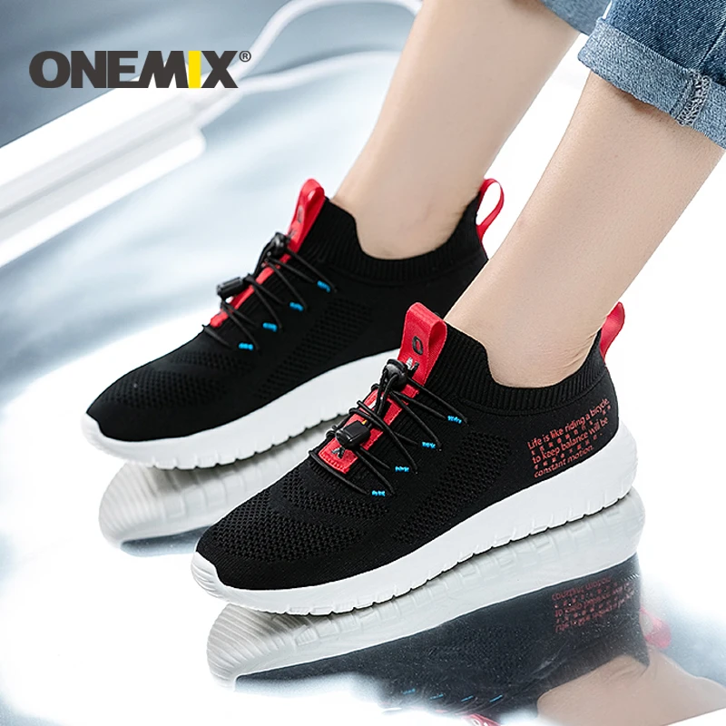 

ONEMIX Women Casual Shoes Men Running Shoes Soft High Rebound Outsole Breathable Mesh Trail Trainers Outdoor Sport Sneakers