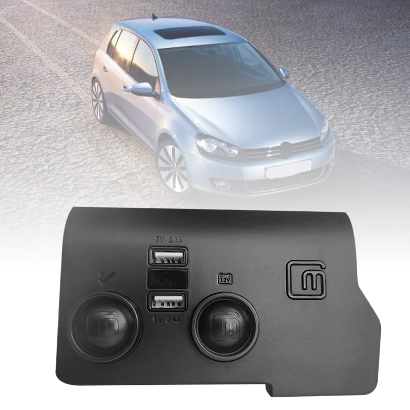 

Cigarette-Lighter Modified Car Charger Dual USB Socket Multi-Use Charger Car One for Two Dedicated for Golf 6