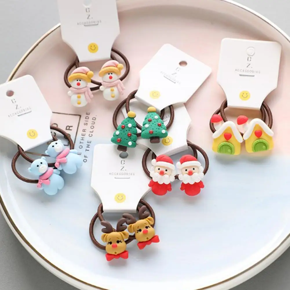 

Christmas Elk Cute Hair Rope Children Baby Elastic Bands Hair Headband Scrunchie Girl Tie Headwear Ring Rubber Kids Accesso E1l2