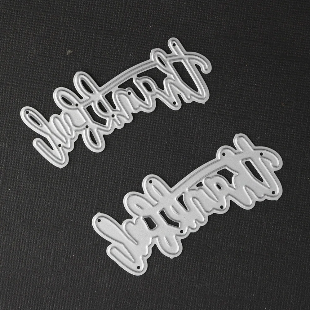 

Scrapbooking Metal Cutting Dies For DIY Stamp Photo Album Embossing 6pcs Letter Words Paper Cards Making Decorative Crafts