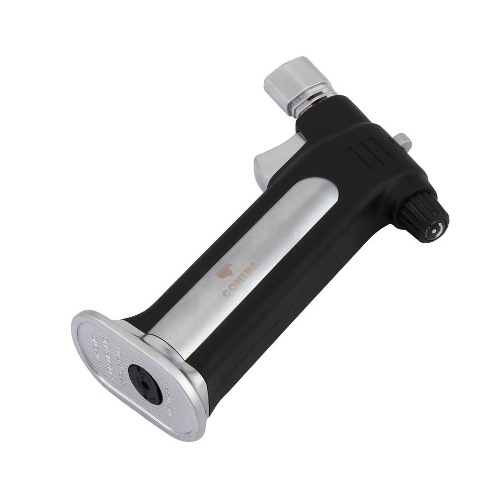 COHIBA Пистолет Стиль Зажигалка для сигар Металл бутан Газ Зажигалки сигарет один