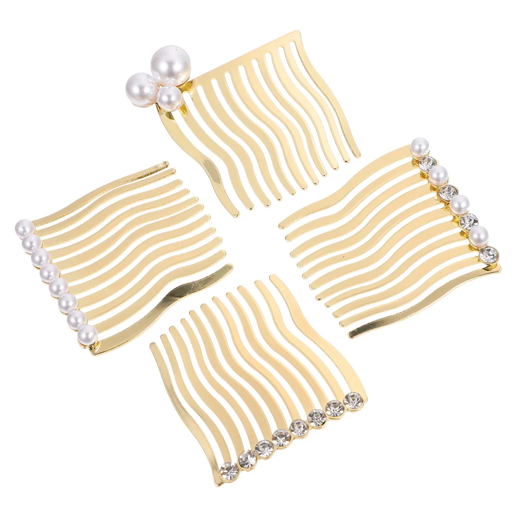 

4PCS Hair Clip Comb Multi-functional Hair Side Comb Practical Hair Side Comb