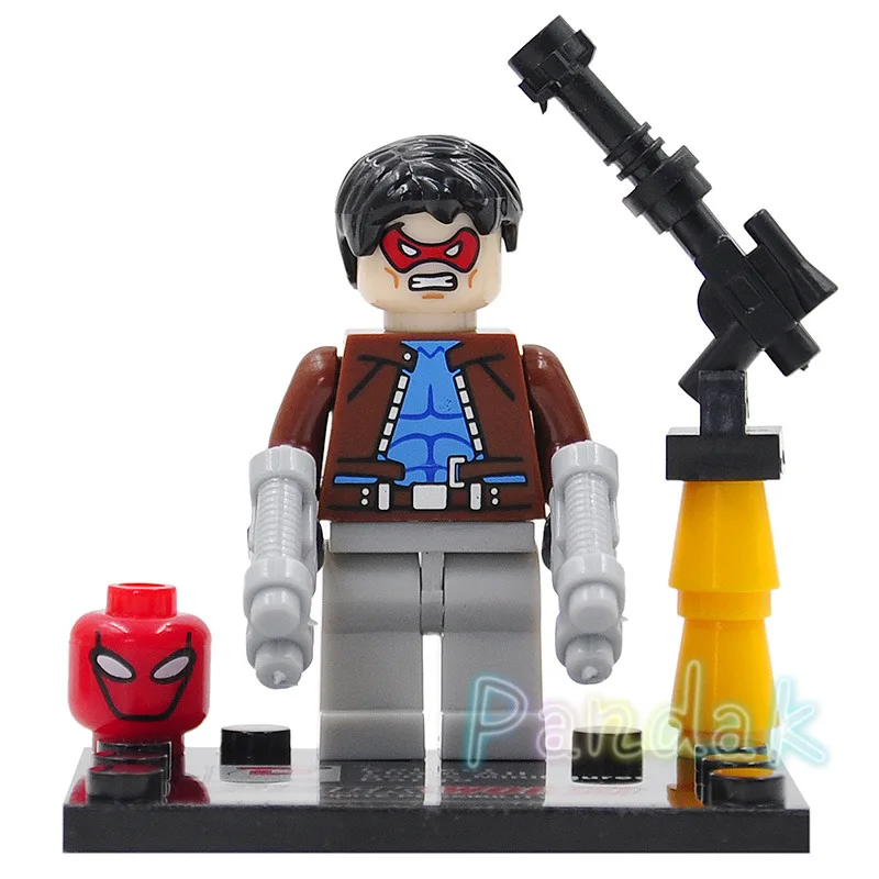 Jason Todd Одиночная змея глаза Джейсон Тодд КРОК Бэтмен, Бэйн Aqualad удар задницы строительные блоки супер герой D845 D840 D856 Кирпичи Игрушки - Цвет: Jason Todd