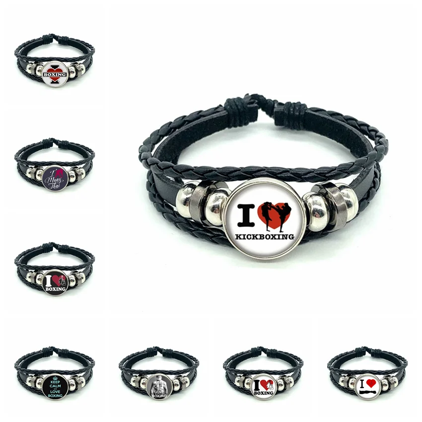 Спортивные боксерские Перчатки для фитнеса Кожаный Браслет боксеры купольное