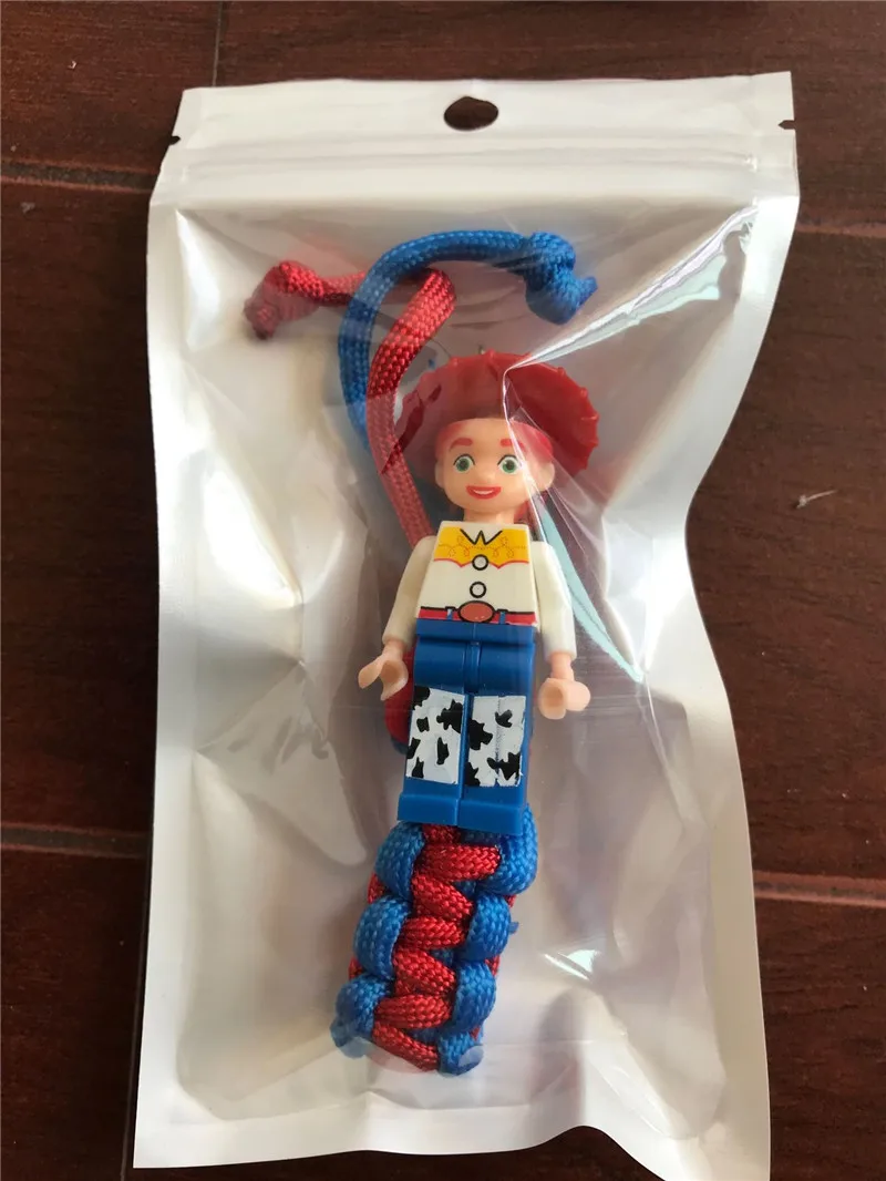 Jessie Buzz Lightyear Paracord браслет для детей супергерой Железный человек розовый Бэтмен Дарт Вейдер кролик Единорог строительные блоки кирпичи игрушки - Metal Color: Jessie