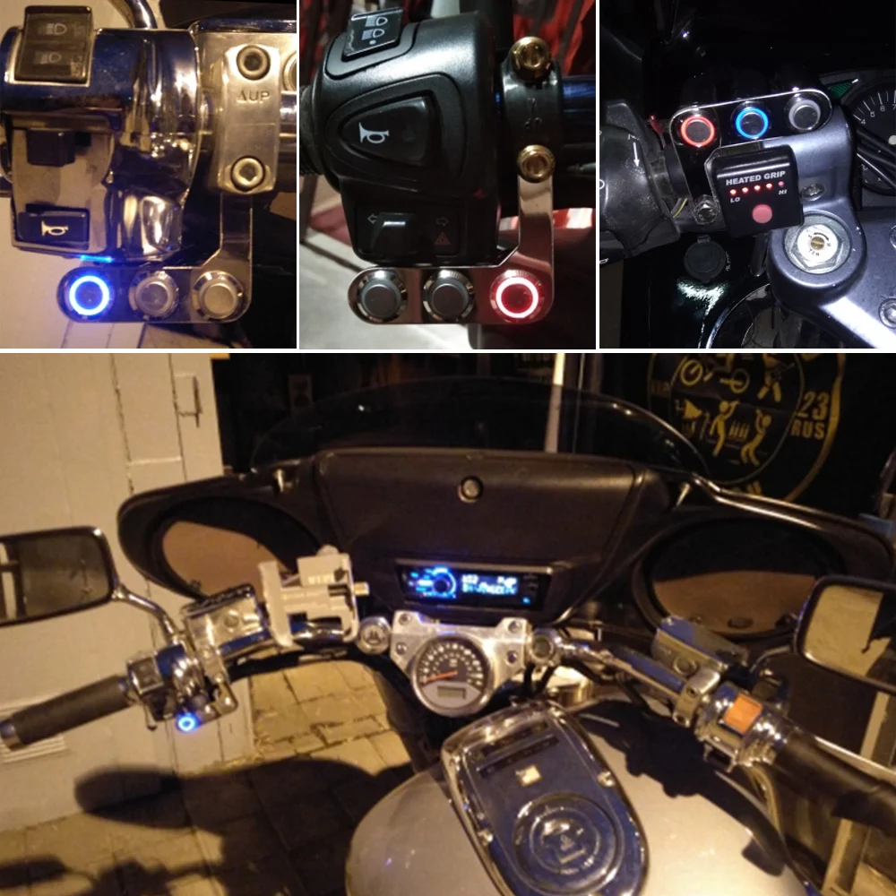Светодиодный мотоциклетный переключатель ВКЛ-ВЫКЛ 3 кнопки регулируемое