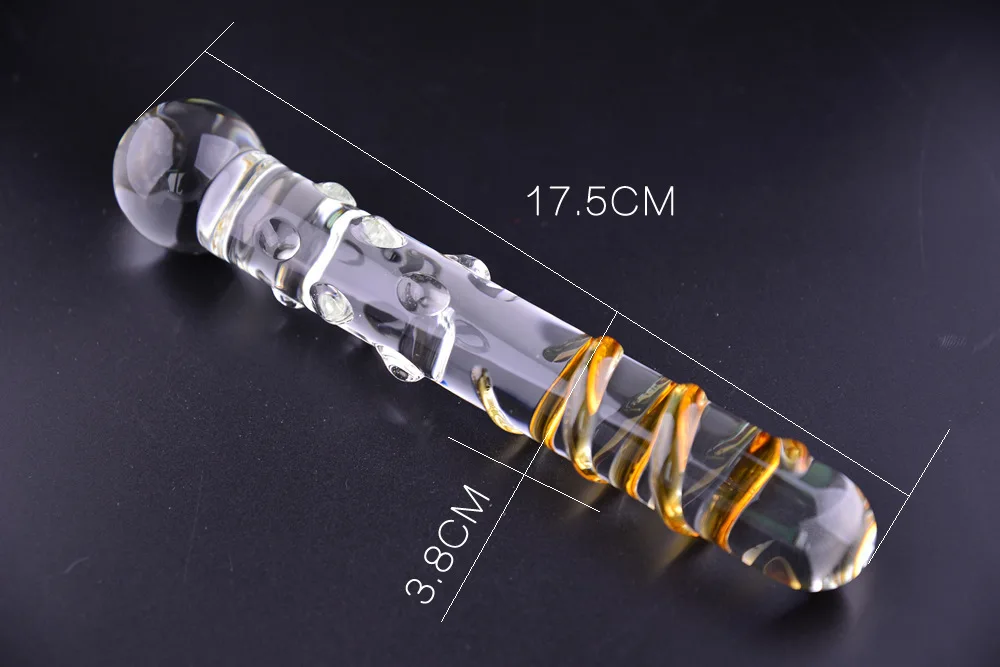 С украшением в виде кристаллов Стекло фаллоимитатор искусственный пенис