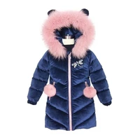 kids winter jacket for girls parka fur hoodiesthick cotton padded down coat childrens jackets teenagers outerwearcoats clothing