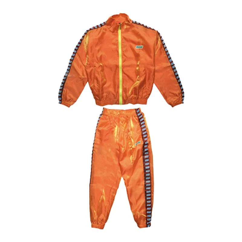 

Jazz Costumes Girls Boys Winter Long Sleeve Jacket Pants Street Dance Clothing Hip Hop Performance Wear Stage Rave Outfit120-160