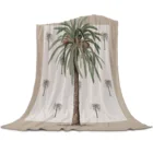 Коричневое Тропическое растение кокосовое дерево Коралловое Флисовое одеяло мягкие теплые дорожные пледы одеяла для взрослых и детей Зимние ТВ одеяла