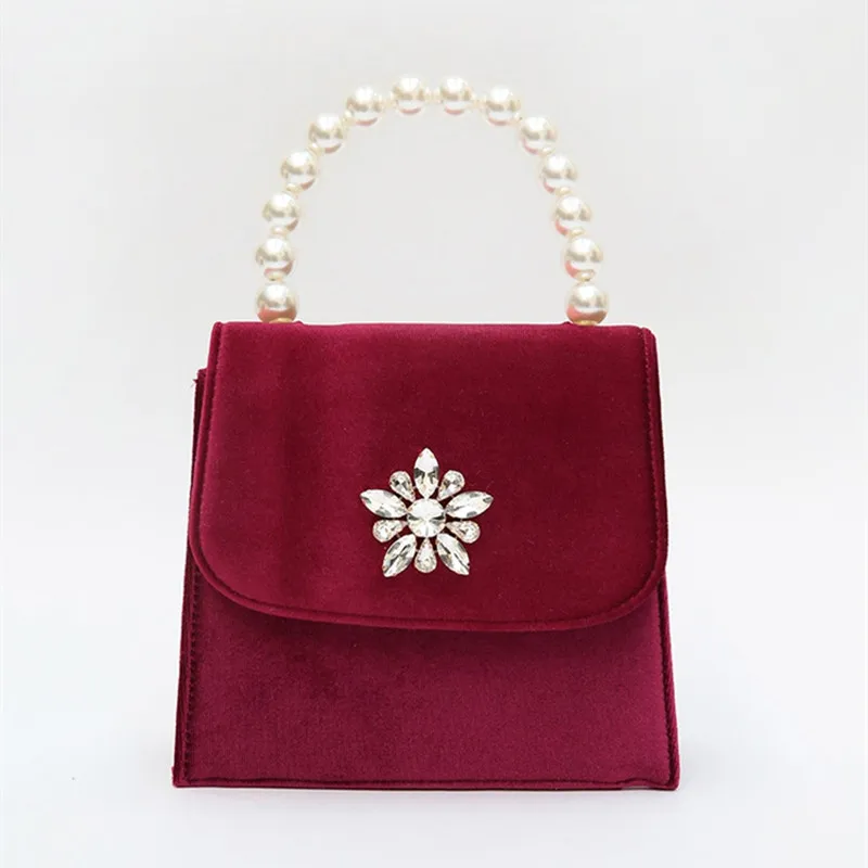 

Pearl Bag Box Totes Bag Women Party Elegant Vintage Handbag Luxury Brand Rhinestone Shoulder Bag Crossboday Bag Drop Shipping