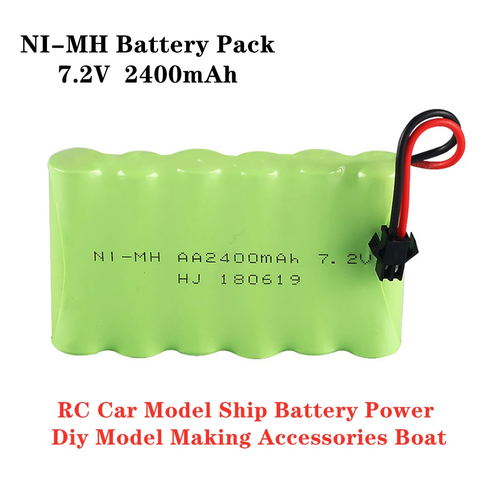 

Aa 2400mah 7.2v NIMH Rechargeable Battery Pack For Remote Control Car Model Ship Battery Power Diy Model Making Accessories Boat