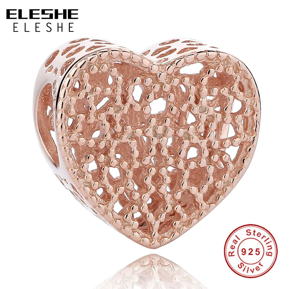 2019 новые розовые золотые браслеты с сердечными амулетами подбираемые Подвески