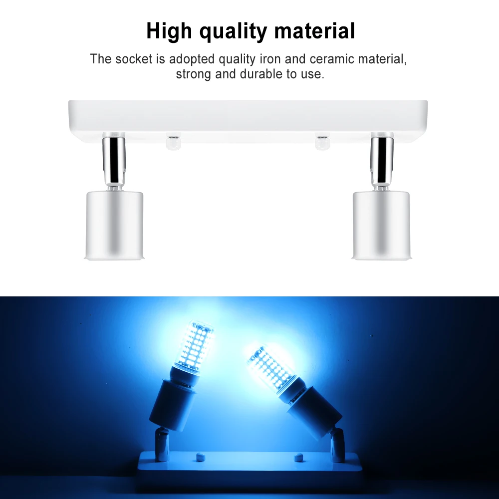 $11.25 Modern Fashion 2 Lights Art Loft Ceiling Lamp Holder Wall Kitchen E27 Bulb Holder Lighting Fixture For Living Room Bar (no bulb)