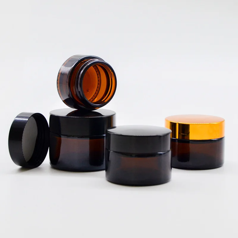 

5PCS 30g Glass Cosmetic Face Cream Lip Balm Sample Container Jar Pot