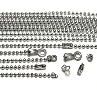1 5 2 4 10 mm stainless steel ball bead chains connector bulk chains for jewelry making fit diy necklace keychain accessories