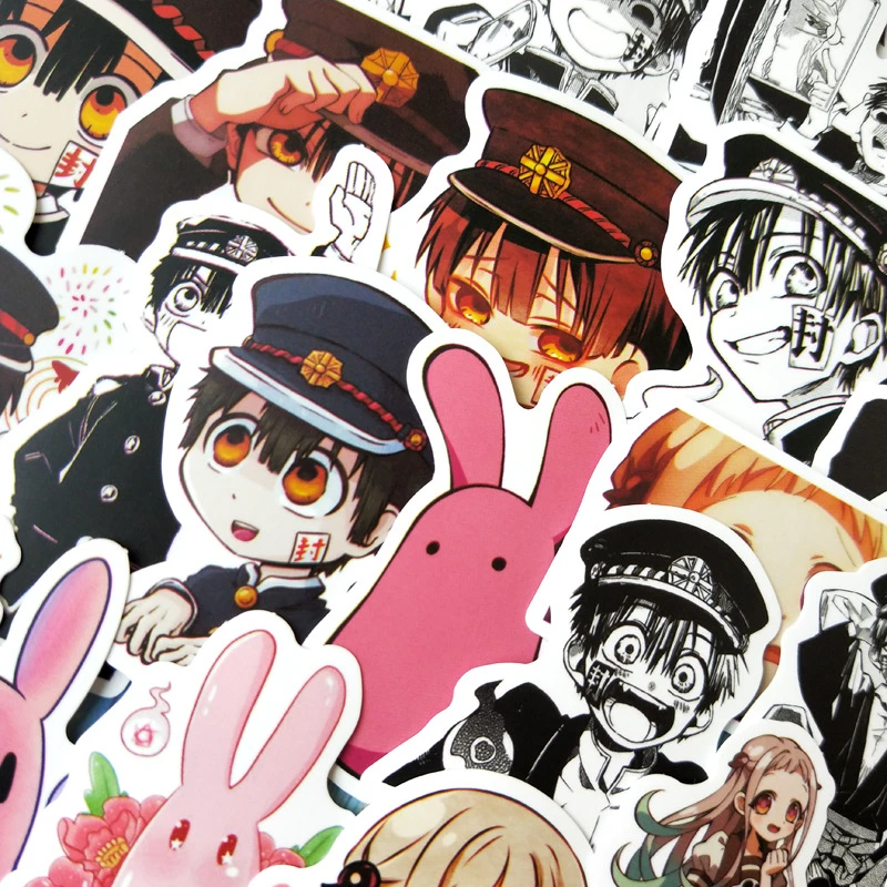 50pcs Toilet Bound Jibaku Shounen Hanako Kun Yugi Amane Nene Kou Cosplay Trunk Surface Waterproof Stickers Decoration Prop | Тематическая