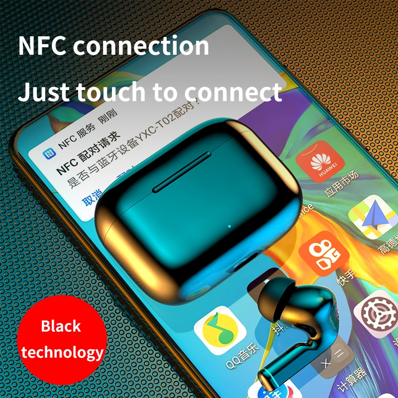 NFC 9D беспроводные наушники Bluetooth 5 1 HiFi Стерео шумоподавление водонепроницаемая