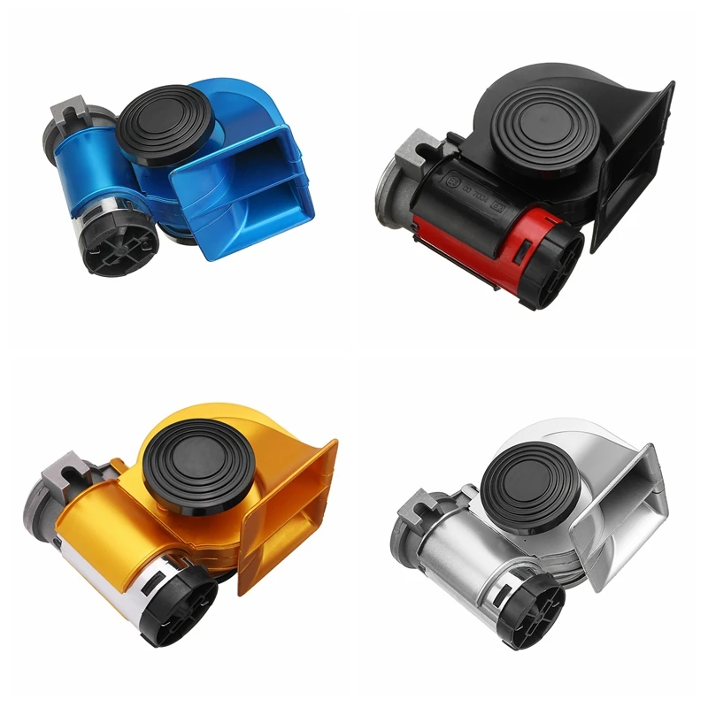 

12V 139DB waterproof Loud Electronic Snail Ultra Compact Dual Air Horn Fit for car vehicle motorcycle yacht boat SUV bike buses